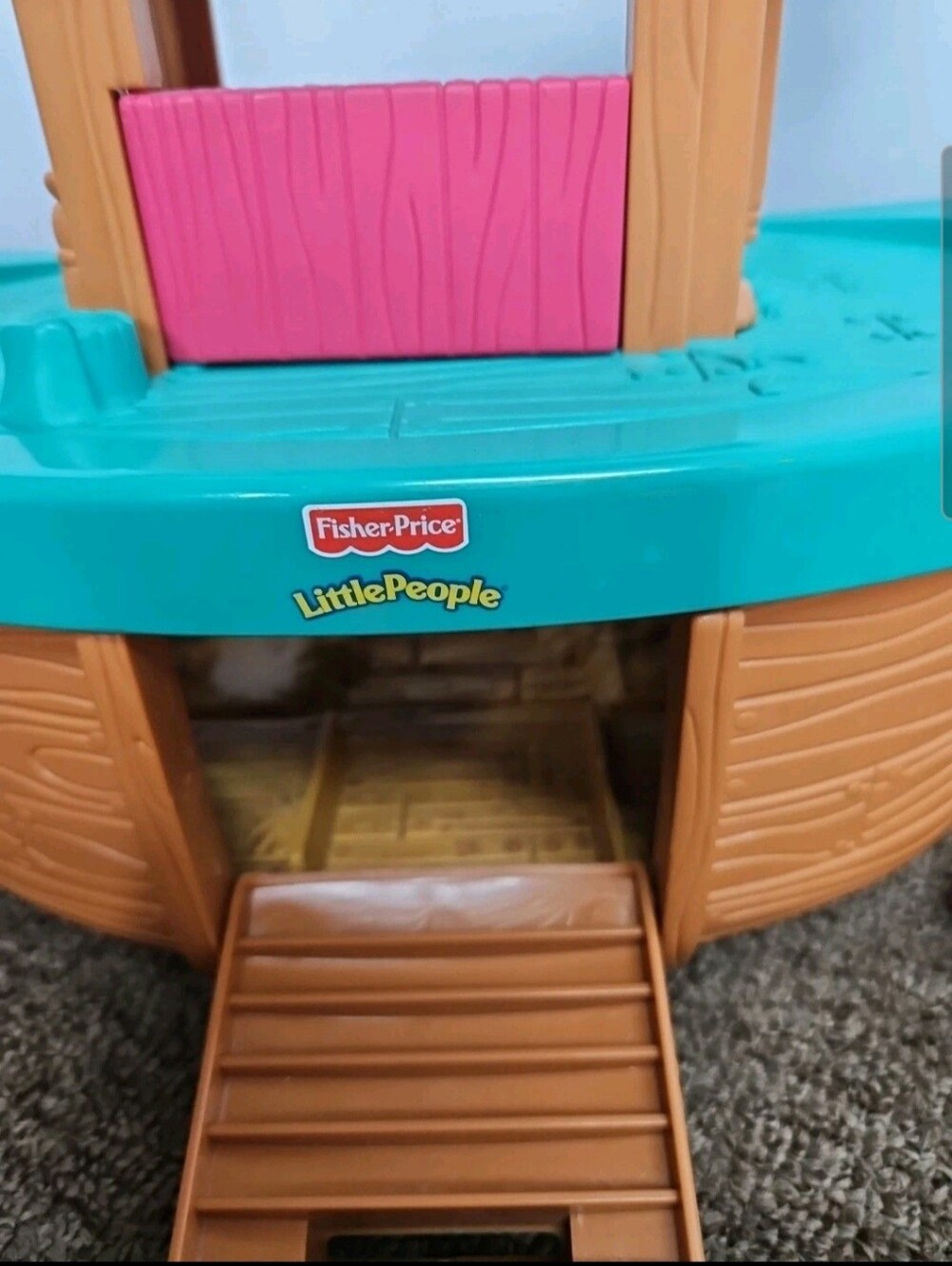 2002 Fisher-Price Little People Noah's Ark + 20 Figures People Horses Sheep Pig - Picture 3 of 10